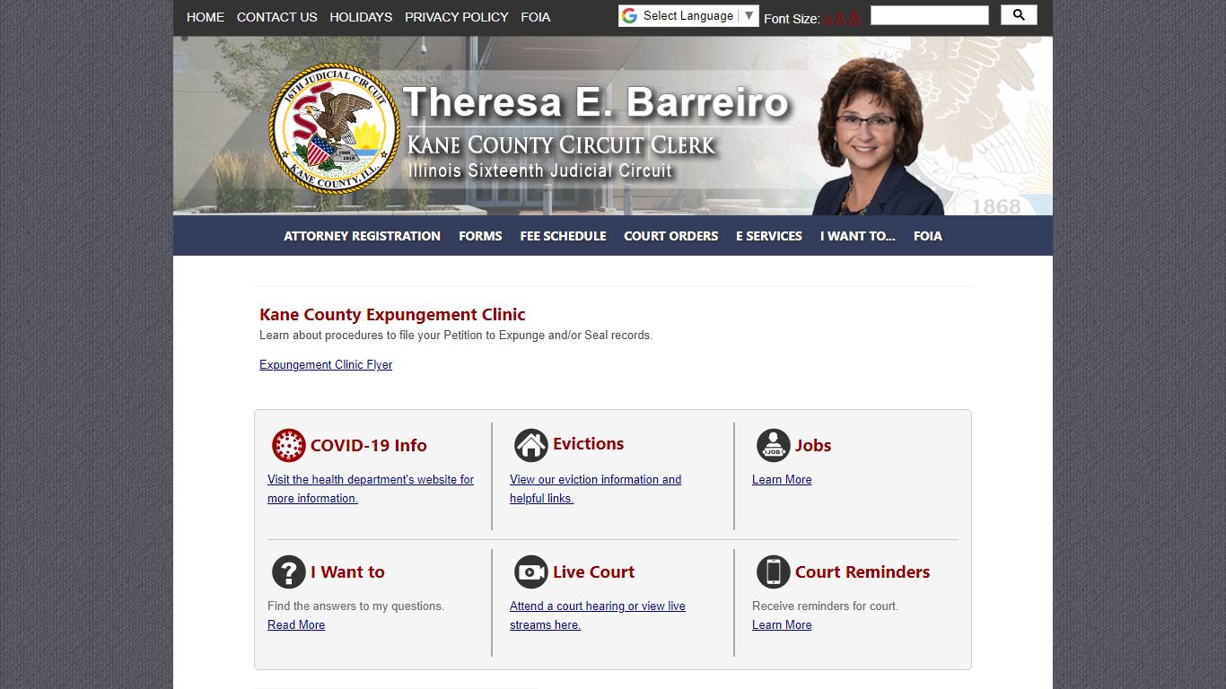 Online Court Records - Kane County, Illinois